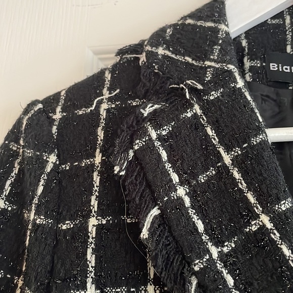 Bianca Nygard Tweed Blazer Black and White Size 6 Small - Picture 7 of 13